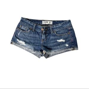 PINK low rise jean shorts